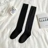 Calcetines de algodón transpirables calcetines altos primavera y verano malla fina medias estilo académico mocasines uniforme jk calcetines de rodilla blancos y negros