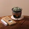 Estufa de Aromaterapia, Set de Estufa para Tostar Té, Calentador de Té con Calefacción de Vela, Potenciador de Aroma para Hojas de Té, Estufa para Tostar Té con Aislamiento Térmico, Estufa Difusora de Aroma de Cedro