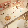 Alfombrilla de Escritorio de Capibara para el Aprendizaje Infantil, Alfombrilla de Cuero Impermeable y Lavable para Protección Ocular