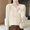 Dropshipping internacional outono e inverno novo estilo feminino moda suéter de malha de trança macio e aconchegante com botões, alta contagem de fios, alta densidade, cor sólida