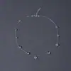 Colar Orvalho da Manhã Design de Nicho DIY Feito à Mão Cristal Transparente Contas Corrente de Pescoço Moda Contas Suspensas Corrente Clavicular
