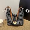 Bolso de Hombro Cuadros Literarios Retro para Mujer 2025 Nueva Moda Patrón Estilo Étnico Bolso de Hombro Versátil para Ropa de Trabajo