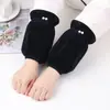 Mangas Quentes e Resistentes a Manchas para Mulheres no Outono e Inverno, Mangas Anti-Sujeira, Mangas Curtas Fofas de Pelúcia com Pérolas, Mangas de Jaqueta de Penas para Estudantes