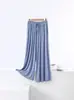 Pantalonas Largas com Bolsos de Modal Novas da Primavera 2025 Casuais de Cintura Alta Tamanho Plus Size para Gordinhas Verão Cor Sólida