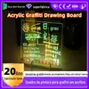 Quadro de desenho infantil feito sob medida, quadro fluorescente, quadro de acrílico, quadro de mensagens luminoso RGB para pendurar DIY fabricado em fábrica, personalização