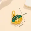 Chapado en cobre oro real de 18 quilates estilo chino antiguo oro tres vías gota de aceite colgante espaciador de cuentas accesorios material DIY con cuentas
