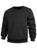 Comercio Exterior Transfronterizo Sudadera de Primavera y Otoño Amazon Color Sólido Manga Larga Cuello Redondo Superior para Jóvenes y de Mediana Edad Holgado Casual Camiseta Básica Moderna