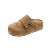 Nuevos Zapatos Casuales tipo Birkenstock con Suela Gruesa, sin Cordones, Mocasines de Plataforma para Mujer, Diseño de Punta Cerrada para Uso en Exteriores, Primavera 2026