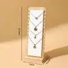Soporte de exhibición de collar desmontable de bambú y madera transfronterizo, colgador de joyería para cadena de clavícula, exhibidor de collares, estante de utilería para fotografía y transmisión en vivo