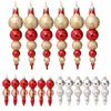 Decoración Navideña al por Mayor Transfronteriza Colgante de Calabaza Cadena de Bolas Navideñas Cadena de Cuentas Decoración Colgante Bola de Regalo Navideño