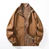 Chaqueta Reversible Nueva Qisenswei para Hombre, Primavera y Otoño, Estampado Completo de Letras, Marca de Moda, Elegante Estilo Americano para Primavera y Otoño