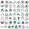 50 Piezas de Pegatinas de Emociones de Personajes Curiosos de Compra Directa Transfronteriza, Calcomanías Divertidas y Graciosas para Diarios, Decoraciones de Fundas de Teléfono, Pegatinas Impermeables