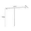 Prateleira de display para loja de roupas cabide de chão cabide de parede para roupas femininas roupas infantis cabide de parede em aço inoxidável cabide de parede com suporte lateral
