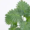 Planta Verde Artificial Hoja de Tortuga 12 Cabezas Alocasia Rama Alta Arreglo Floral Rama Decoración de Paisajismo Hoja Biónica Flor Falsa Rama Única