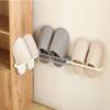 Perchero plegable de pared para baño, tres en uno, sin perforaciones