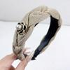 Estilo coreano novo twist tecido headband feminino de tecido larga borda de alta qualidade Camellia faixa de cabelo acessórios de cabelo alta Skull top Xi Yi