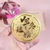 Adorno grande para pastel de hoja de oro con contenido de oro regalo de cumpleaños creativo princesa por favor hazte rico hazte rico festival del Día de San Valentín regalo casual
