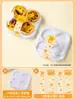 Caja de embalaje para tarta de huevo mochi individual xuemeiniang encaje maíz postre portugués base para hornear 2 piezas 1 vacío 4