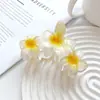 Pasador de Tres Flores Transfronterizo Estilo Coreano Pasador de Flor Simulada para Gran Volumen de Cabello Pinza de Tiburón de Gama Alta Pasador de Verano Adorno para el Cabello
