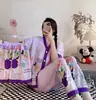 Kimono Nuevo Estilo al por Mayor Labubu Conjunto de Tres Piezas Pijamas Populares para Mujer Verano Comercio Exterior Transfronterizo Sudeste Asiático Ropa de Casa