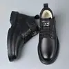 Zapatos de algodón de caña alta, cuero suave, zapatos de cuero británicos para hombre, botas engrosadas, forro de felpa, estilo nuevo, casual, cálidos de invierno, zapatos Martin para hombre