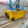 Carro sobre trilhos alimentado por energia CA 380V com duas estações de trabalho, Carro plataforma elétrico para deslocamento e parada, Carro plataforma de transferência montado em trilhos