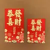 Caixa de Papel Vermelho Brilhante 2026 Envelope Vermelho para o Ano Novo, Envelope Vermelho Tradicional de Papel Macio, Bolsa de Envelope Vermelho de Alta Qualidade