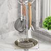 Novo Suporte de Armazenamento Giratório para Espátulas Prateleira de Bancada de Cozinha Gancho Suporte para Colheres e Pás Suporte de Utensílios de Cozinha Prateleira de Armazenamento para Colheres