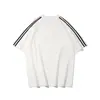G-stone Retro Tres Rayas Deportiva Manga Corta Lisa Sencilla Verano Viaje Diario Holgada Camiseta de Manga Corta