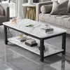 Mesa de Centro Modelo Nuevo 2026, Diseño Moderno Simple para Sala de Estar del Hogar, Mesa Rectangular para Apartamento Pequeño, Mesa de Té Simple para Alquiler