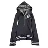 Novedades de otoño: retro, estilo callejero único con estampado de calaveras, chaqueta con capucha y cremallera de Harajuku de moda, sudadera a la moda