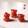 Pequeños accesorios tallados en rojo del sur Wen Play Ágata Pequeño colgante de gato de la riqueza Conejo DIY Lindos pequeños accesorios colgantes Lote deslizante