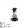 Decoraciones Suaves Candeleros de Madera de Hierro Adornos Decoración de Escritorio Hogar Escandinavo Artesanía Metálica Retro Luz Nocturna LED