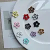 Nuevas Cuentas de Flor de Cinco Hojas con Pedrería de Colores para Manualidades DIY, Cadenas para Teléfono, Fundas para Teléfono, Zuecos, Llaveros y Pinzas para el Cabello