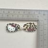 Nueva serie de gato KT con estampado de leopardo para otoño e invierno, estrella de cinco puntas, lazo, accesorios acrílicos, tocado DIY, material hecho a mano, lote