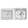 Comercio Exterior Ip55 Estándar Europeo Exterior Impermeable y a Prueba de Lluvia Enchufe de Interruptor Montado en Superficie Exterior 16A Estándar Alemán Estilo Británico Multifunción