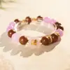 Pulsera de Cristal con Perlas de Cristal Natural Optimizada Pulsera Versátil de Nicho Joyería de Moda de Lujo Ligero Venta al por Mayor para Mujeres