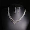 Conjunto de collar y pendientes de joyería nupcial con borlas, largo, ligero, de lujo, elegante, para vestido de novia, para actuaciones en el escenario, joyas a juego.