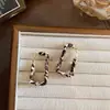Pendientes con Estampado de Leopardo 2024 Nuevo Estilo Caliente Femeninos Geométricos de Alta Gama Otoño/Invierno Exagerados Pendientes Maillard Redondos