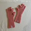 Diseño Estilo Coreano con Guantes de Punto de Lana de Color Sólido para Mujer Otoño e Invierno Cálidos a Prueba de Frío Lindo Dedos Pulgar Flip Hand