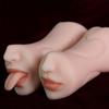 Masturbador masculino con molde inverso, máquina famosa de doble cabeza para sexo oral, sexo anal, simulación de boca, lengua, Yin, cadera y sexo oral.