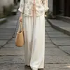 Traje de Moda Estilo Chino Nuevo Hecho a Medida para Mujer, Nuevo Verano 2026 Top Holgado con Estampado Tie-dye con Pantalones de Pierna Ancha