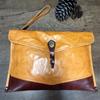 Maletín de cuero unisex con diseño vintage de Source Factory, bolso de mano informal con tapa para negocios.