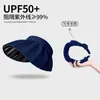 Sombrero de Sol para Ciclismo de Verano con Parte Superior Abierta Upf50+, Sombrero de Sol con Protección UV, Sombrero de Sol Plegable de Ala Ancha para Mujeres