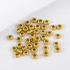 Acero Inoxidable 304 Oro de 18 Quilates Pequeño Pétalo de Crisantemo Arrugado Cuentas Espaciadoras Piezas Espaciadoras Accesorios para Cuentas Espaciadoras DIY