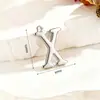 Pingentes de Letra Espelhados em Aço Inoxidável A-Z em Estoque, Cor Dourada 18K, Acessórios de 26 Letras Pingentes para Joias DIY