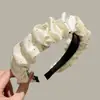 Diadema de Pedrería Estilo Zhao Lusi para Mujer Principios de Primavera Corona Alta Retro Celebridad de Internet Francesa Aliento de Bebé Diadema Negra Pasador