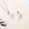 Pingente de coração de cristal multimaterial natural, pingente de pedra bruta de coração de pêssego mini, acessórios de joias DIY, atacado