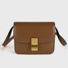 Bolso pequeño cuadrado de piel de vaca de alta gama, estilo retro, cruzado, tipo caja de cuero, estilo tofu, para mujer, 2024