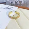 Anillo Abierto de Gota de Aceite Esmaltado Anillo de Lujo de Gama Alta Caja Ciega de Anillo Vivo Estilo Palacio Vintage Flor